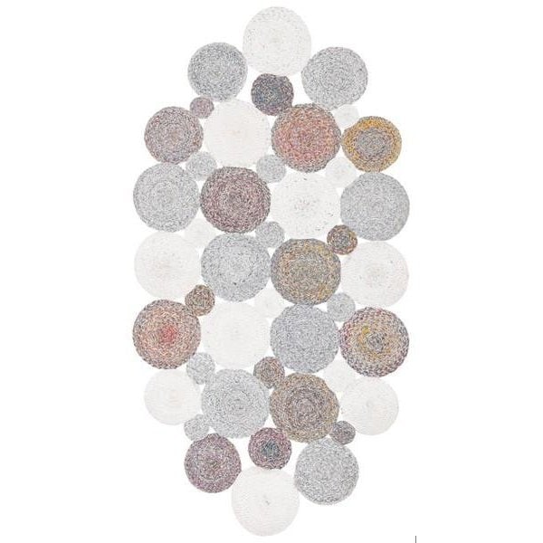 Safavieh 4 x 4 ft. Cape Cod Round Area Rug, Grey & Ivory CAP233F-4R - main